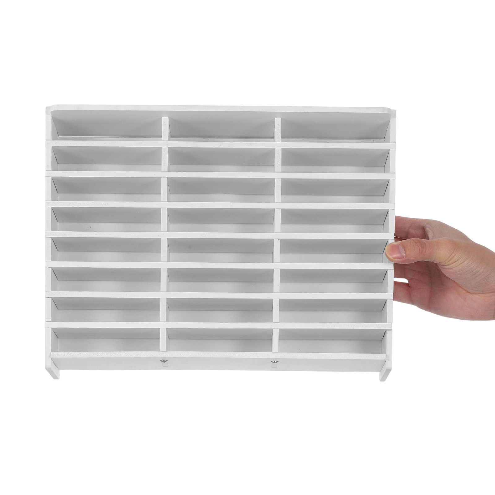 Office Storage Cabinet - กล่องจัดระเบียบโทรศัพท์ในห้องเรียน 24 ช่อง ตู้เก็บอุปกรณ์เคลื่อนที่ ที่วางโทรศัพท์ไม้สำหรับนักเรียน ครู