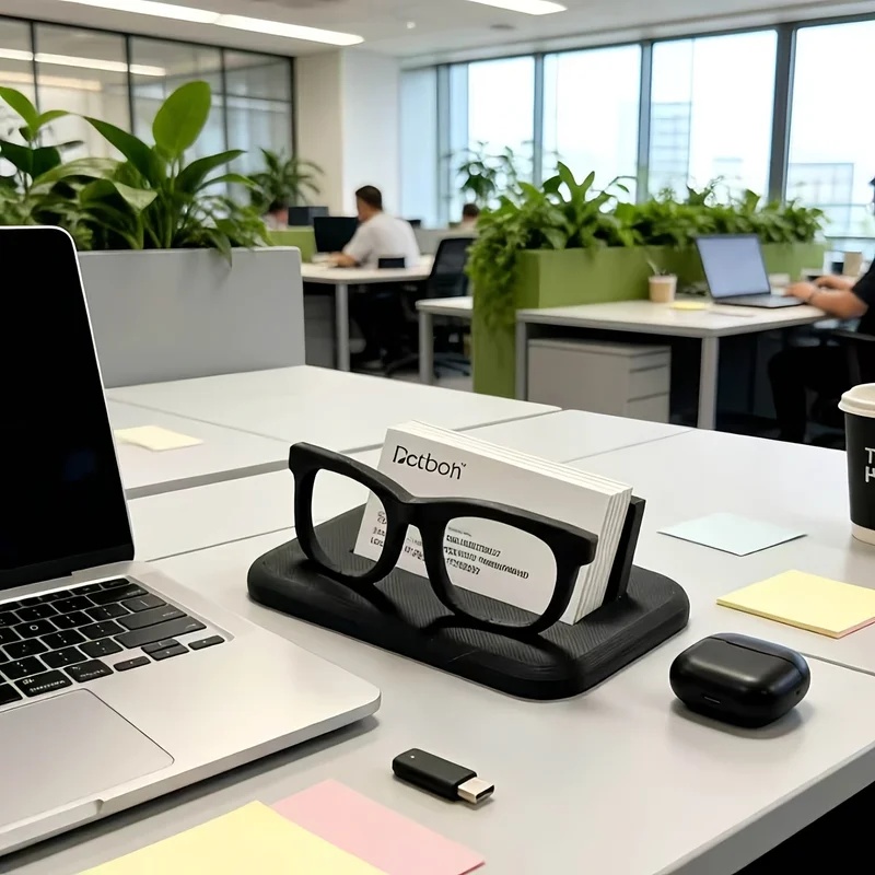Office Furniture Names - ที่วางแว่นตาและที่ใส่นามบัตร 2in1 ดีไซน์สร้างสรรค์ สำหรับตกแต่งโต๊ะทำงานและเคาน์เตอร์ต้อนรับในสำนักงาน
