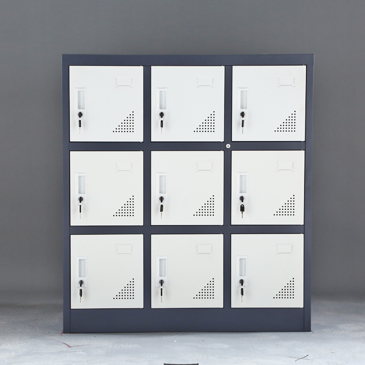 Office Storage Cabinet - ตู้เก็บของโลหะ 9 ประตู สำหรับสำนักงาน ตู้เก็บของพนักงาน ตู้เก็บของนักเรียนเหล็ก