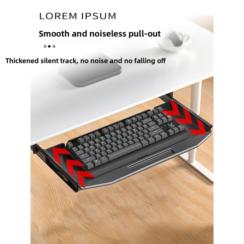ฐานรองโต๊ะแบบหนาพร้อมรางเลื่อน - Keyboard Drawer Under บทวิจารณ์และราคา