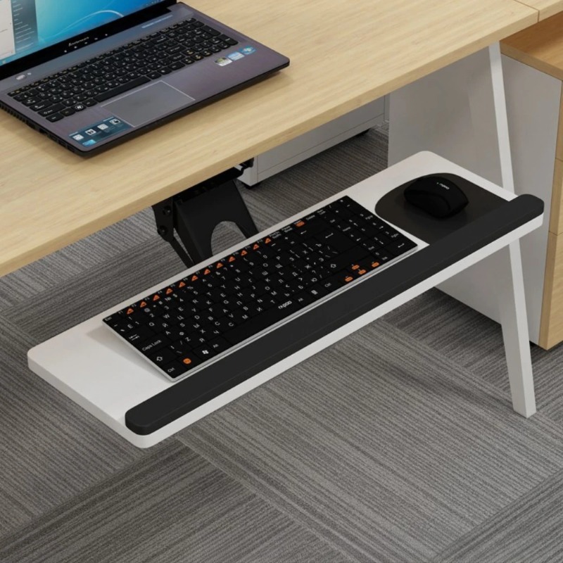 ถาดวางคีย์บอร์ดใต้โต๊ะพร้อมแผ่ - Keyboard Drawer Under บทวิจารณ์และราคา