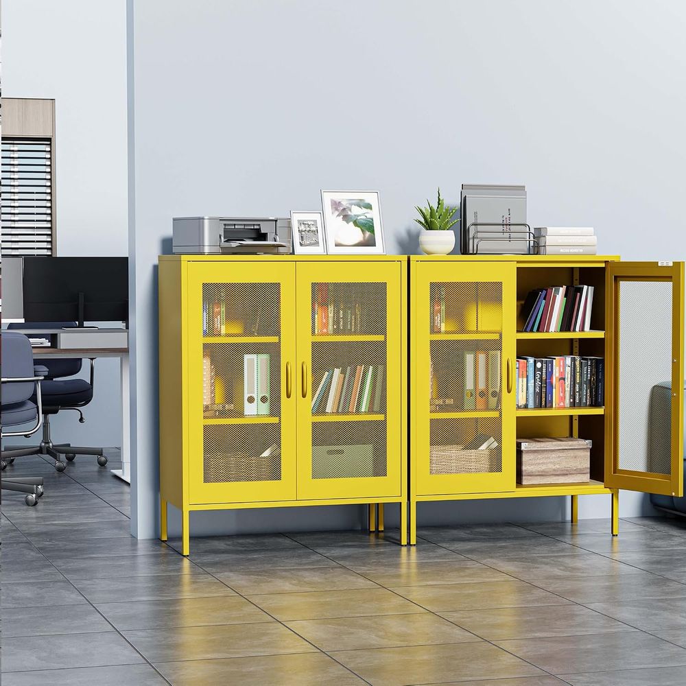 ตู้เก็บของโลหะแบบตาข่ายพร้อมชั - Office Storage Cabinet บทวิจารณ์และราคา