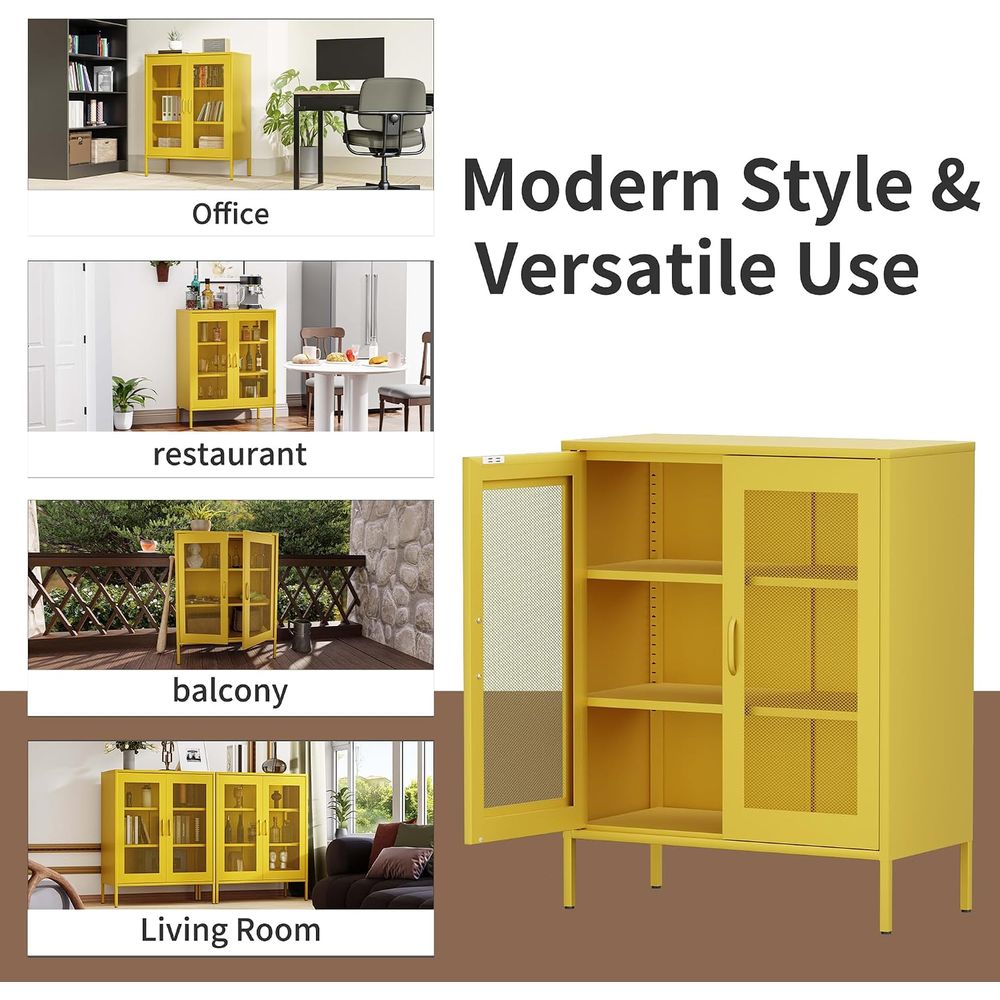 ตู้เก็บของโลหะแบบตาข่ายพร้อมชั - Office Storage Cabinet บทวิจารณ์และราคา