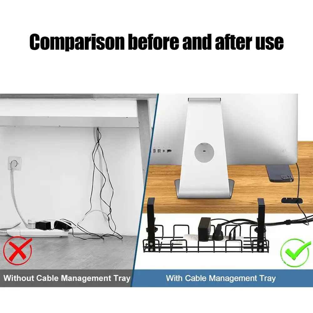 กล่องจัดการสายเคเบิลใต้โต๊ะ CA - Cable Tray Under Desk บทวิจารณ์และราคา
